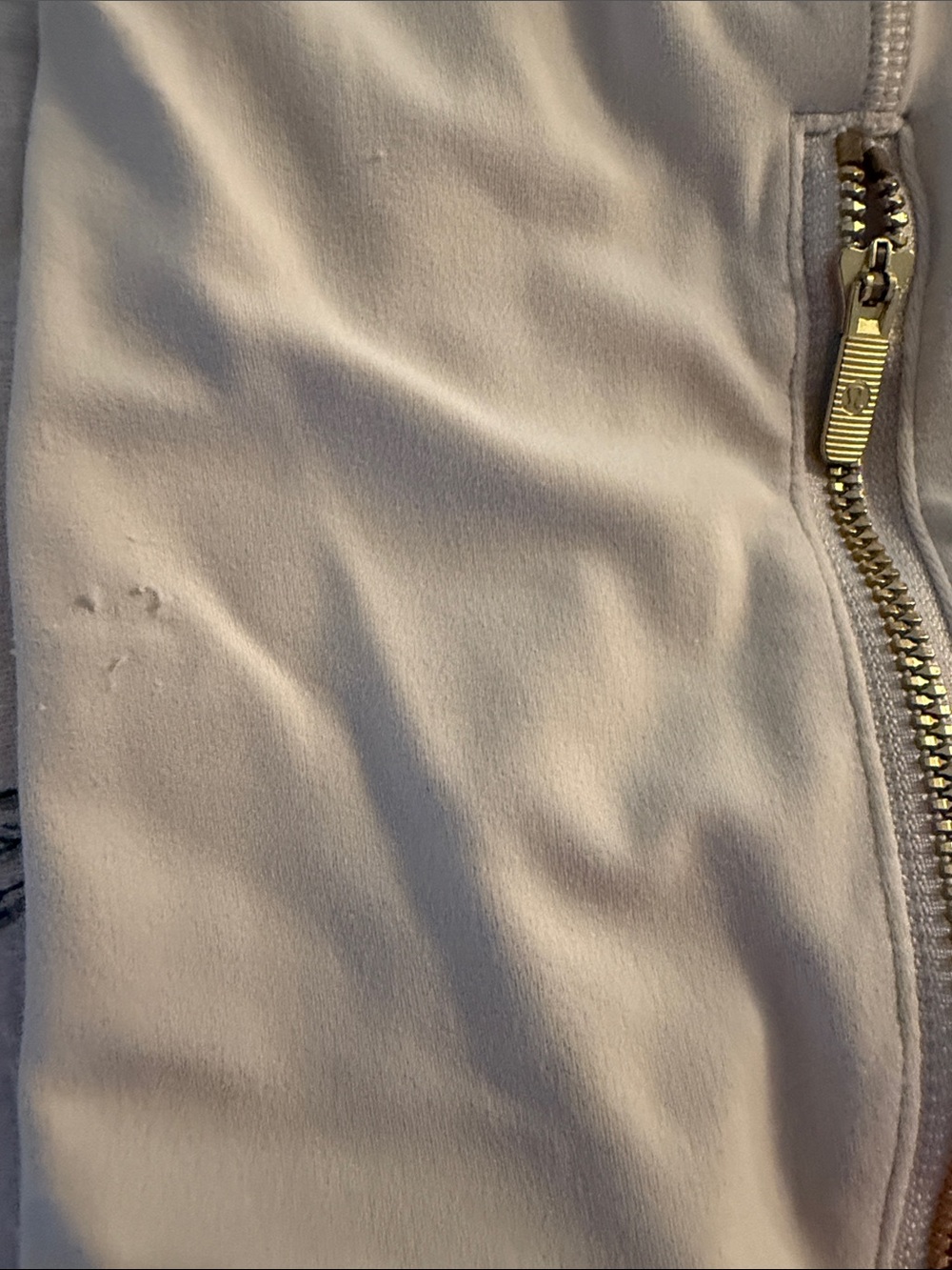 lululemon athletica Cream Full-Zip Bomber Jacket with Gold Zippers - Picture 7 of 7